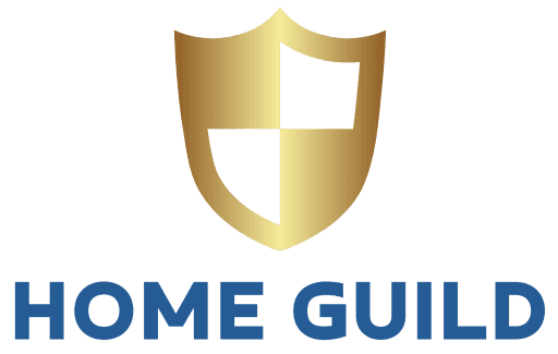Home Guild logo - gold shield with blue text